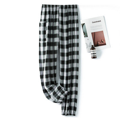 Női pamut szatén pizsama nadrágok 2022 nyár Hálóruha Nadrág Alsó Hálóruha Női Bő elasztikus derék Virágos nadrág Háziruha