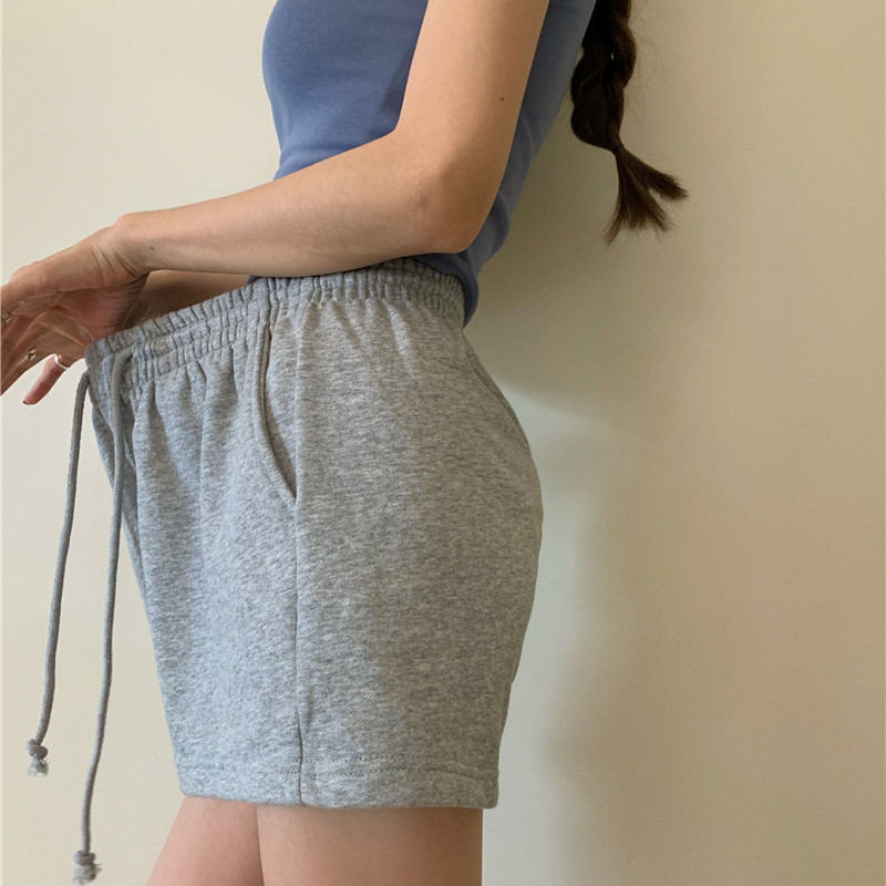 Női masszív alvó alsó Alkalmi rövidnadrág Nyári Minőségi Puha Hálóruha Elasztikus derékú melegítőnadrág Mindenre illő Egyszerű elegáns koreai