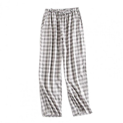 Női hálónadrág Középmagas, elasztikus derékpánt, húzózsinóros pizsamanadrág kockás mintás széles szárú hálónadrág mindennapi viselethez