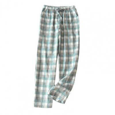 Női hálónadrág Középmagas, elasztikus derékpánt, húzózsinóros pizsamanadrág kockás mintás széles szárú hálónadrág mindennapi viselethez