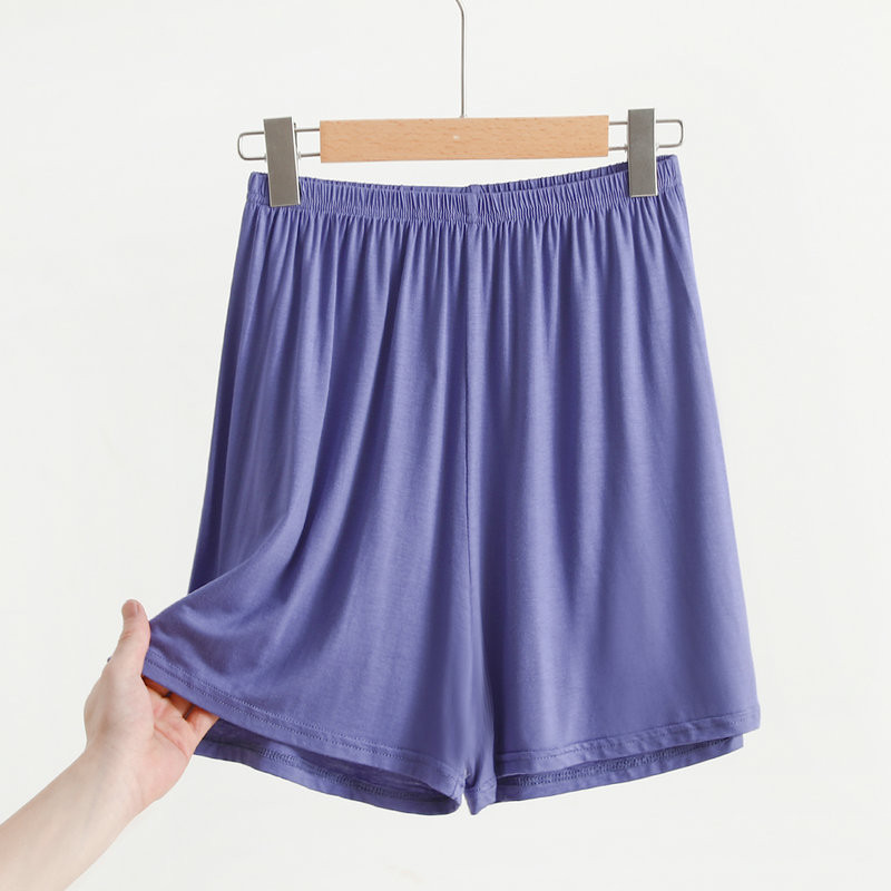 Modālie šorti sievietēm vasarā ar augstu vidukli ar platām kājām bikses brīvas pidžamas ar plānu apakšu drošības karstas bikses sieviešu mājas apģērbi