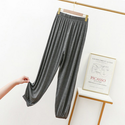 Modal Ikdienas pidžama Bikses Sieviešu Mazas Pēdas Laternas stila garās Bikses Plānas Mājas Apģērbs Brīvas Slim sieviešu legingi bikses