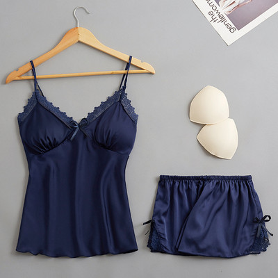 Jauns zīda pidžamas komplekts Sieviešu naktsveļa Vasaras pidžamas Sieviešu seksīga apakšveļa Mājas apģērbs Ziedu pidžamas Sieviešu komplekts Seksīgs naktsveļa