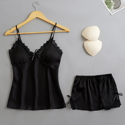 Jauns zīda pidžamas komplekts Sieviešu naktsveļa Vasaras pidžamas Sieviešu seksīga apakšveļa Mājas apģērbs Ziedu pidžamas Sieviešu komplekts Seksīgs naktsveļa