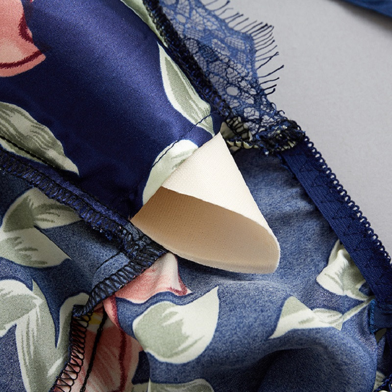 Jauns zīda pidžamas komplekts Sieviešu naktsveļa Vasaras pidžamas Sieviešu seksīga apakšveļa Mājas apģērbs Ziedu pidžamas Sieviešu komplekts Seksīgs naktsveļa