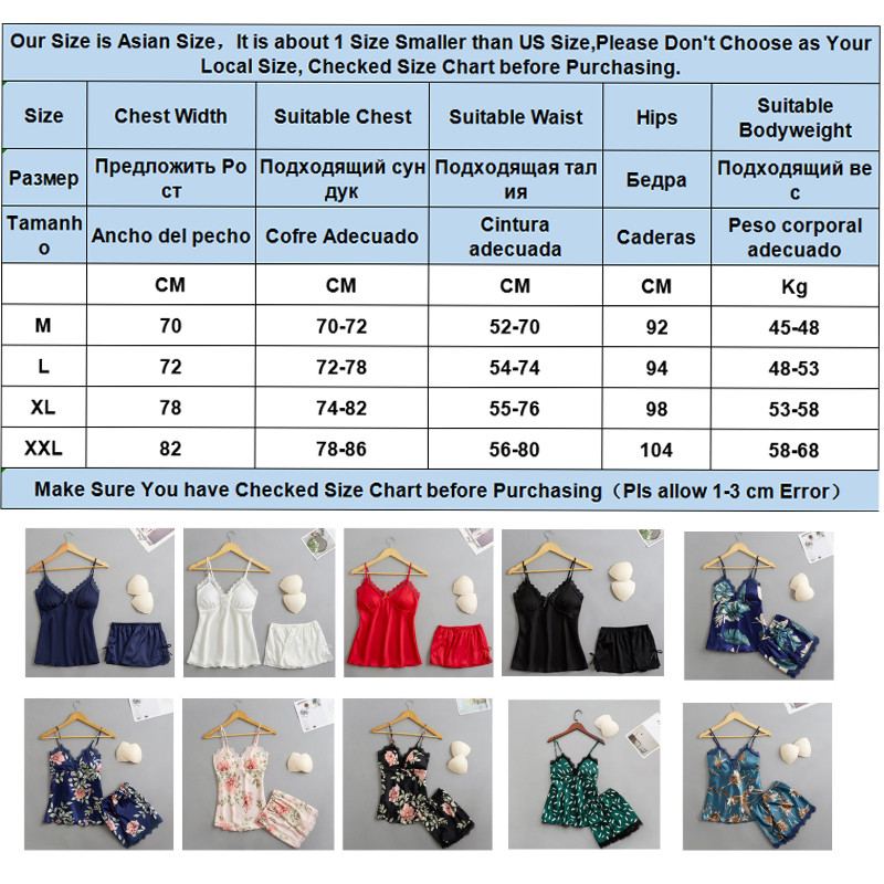 Jauns zīda pidžamas komplekts Sieviešu naktsveļa Vasaras pidžamas Sieviešu seksīga apakšveļa Mājas apģērbs Ziedu pidžamas Sieviešu komplekts Seksīgs naktsveļa