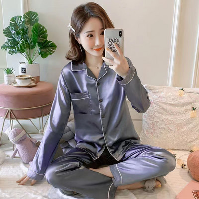 Liela izmēra zīda pidžamas Sieviešu masīva, jauka pidžama sievietēm vasaras naktsveļa pidžamas divdaļīgs komplekts Satīna zīda pidžamas atpūtas apģērbs