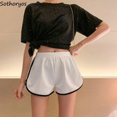 Női alap alsó alsó, egyszerű, hálóruha, kényelmes tinédzser rövidnadrág koreai stílusú dögös lányok, divatos női társalgó