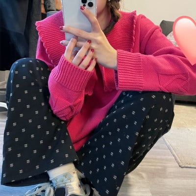 Donje hlače za spavanje Ženske karirane jednostavne labave udobne kućne spavaćice Trendovske studentske do gležnja ženske salonski korejski stil Popularno