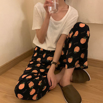 Donje hlače za spavanje Ženske karirane jednostavne labave udobne kućne spavaćice Trendovske studentske do gležnja ženske salonski korejski stil Popularno