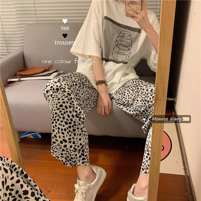 Donje hlače za spavanje Ženske karirane jednostavne labave udobne kućne spavaćice Trendovske studentske do gležnja ženske salonski korejski stil Popularno