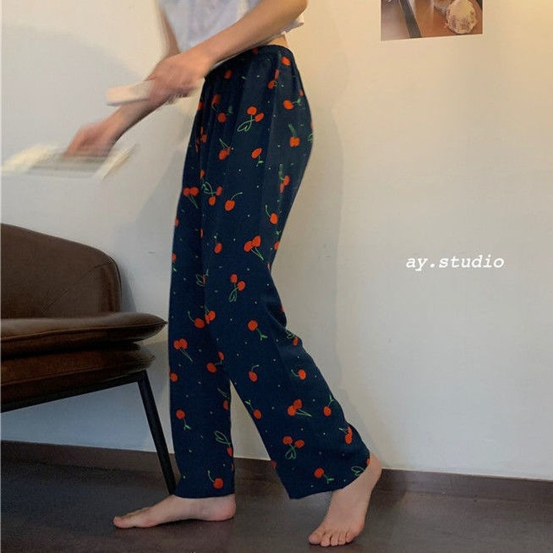 Donje hlače za spavanje Ženske karirane jednostavne labave udobne kućne spavaćice Trendovske studentske do gležnja ženske salonski korejski stil Popularno