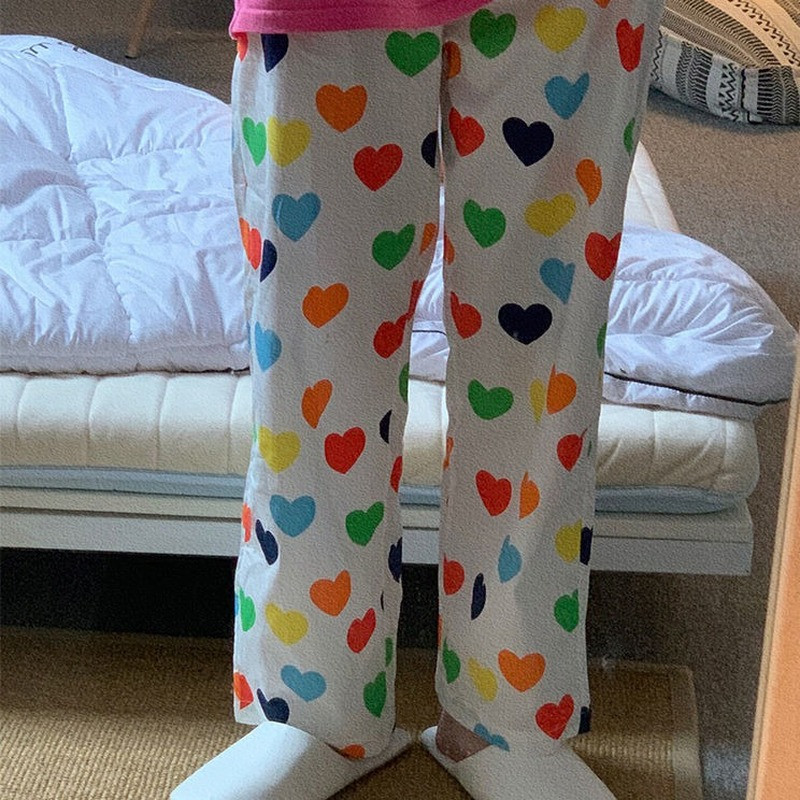 Donje hlače za spavanje Ženske karirane jednostavne labave udobne kućne spavaćice Trendovske studentske do gležnja ženske salonski korejski stil Popularno