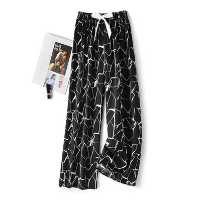 Női Alkalmi nadrág Nyári Strand divat Nyomtatás Széles szárú nadrág Pamut Puha, bő hálónadrág Pizsama nadrág ouc1023