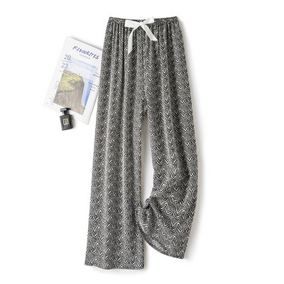 Női Alkalmi nadrág Nyári Strand divat Nyomtatás Széles szárú nadrág Pamut Puha, bő hálónadrág Pizsama nadrág ouc1023