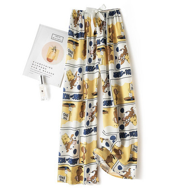 Női Alkalmi nadrág Nyári Strand divat Nyomtatás Széles szárú nadrág Pamut Puha, bő hálónadrág Pizsama nadrág ouc1023