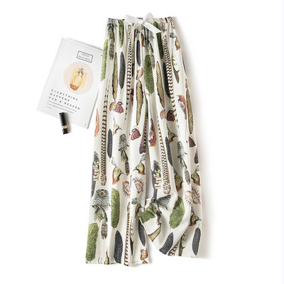 Női Alkalmi nadrág Nyári Strand divat Nyomtatás Széles szárú nadrág Pamut Puha, bő hálónadrág Pizsama nadrág ouc1023