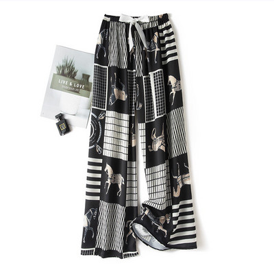 Női Alkalmi nadrág Nyári Strand divat Nyomtatás Széles szárú nadrág Pamut Puha, bő hálónadrág Pizsama nadrág ouc1023