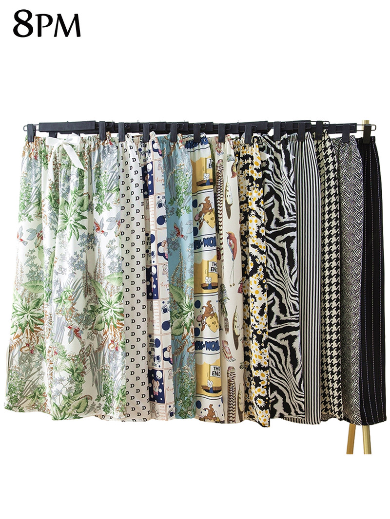 Női Alkalmi nadrág Nyári Strand divat Nyomtatás Széles szárú nadrág Pamut Puha, bő hálónadrág Pizsama nadrág ouc1023