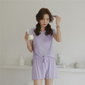 2023. Odjeća za spavanje kratkih rukava Kratke hlače Odijelo Pamučne pidžame Ženska ljetna odjeća za dom Djevojke Jednobojna Mekana pidžama Žene