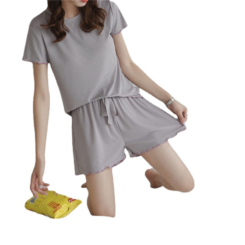 2023. Odjeća za spavanje kratkih rukava Kratke hlače Odijelo Pamučne pidžame Ženska ljetna odjeća za dom Djevojke Jednobojna Mekana pidžama Žene