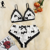 Jauni pidžamu komplekti sievietēm Seksīgi mežģīņu satīna pidžamu komplekti Naktsveļa bezpiedurkņu krūštura topi+šorti, 2 gab. komplekti Bowknots sieviešu guļambikses