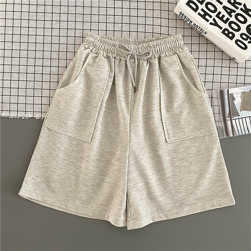 Szilárd alvó alsó, bő, széles láb Egyszerű, alkalmi rövidnadrág Rugalmas derékrész Nyáron Vékony Beach Napi melegítőnadrág Mindenre alkalmas zsebek Elegáns