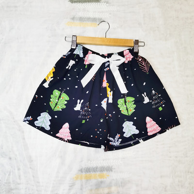 Velike ženske pidžame za spavanje, kratke hlače, ljetne kućne donji dijelovi za plažu, široka spavaća odjeća s printom