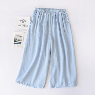 Vasaras modes pidžamas bikses ar apdruku ar ziediem mājas apģērbs sievietēm ikdienišķas, brīvas bikses ar augstu vidukli Sieviešu ielas apģērbs