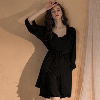 Seksi ženski kompleti kimono ogrtača V-izrez Noćna haljina od rajona Bade-ogrtač Proljeće Ljeto Mladenka Donje rublje Spavaćice M-XL Kućna odjeća