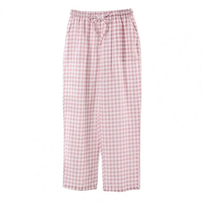 Naiste magamispüksid Keskmise kõrgusega elastne vöökoht, nööriga pidžaamapüksid, ruuduline laia säärega magamispüksid igapäevaseks kandmiseks