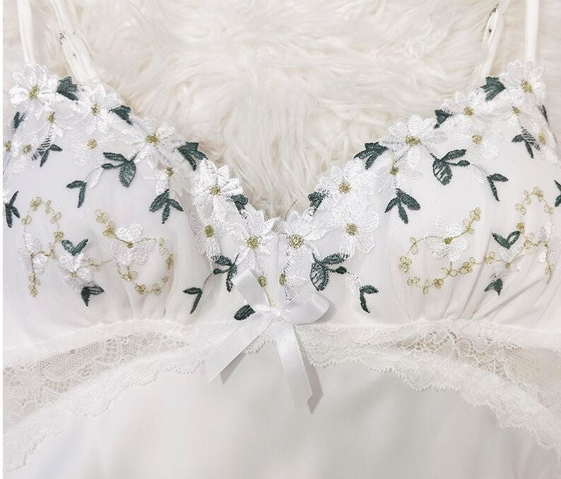 Dvodijelna kimono haljina Ogrtač i spavaćica Odijelo Ženska seksi odjeća za spavanje Satenski ogrtač za kupanje Mekano intimno donje rublje Čipkani ukras Komplet kućne odjeće