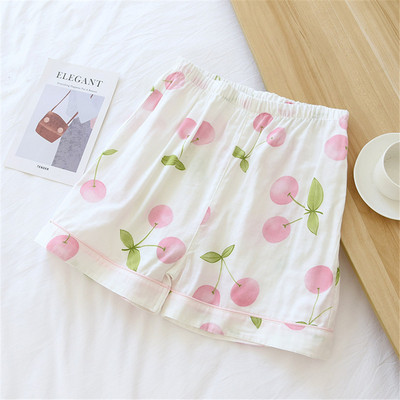 Ljetne ženske kratke hlače za spavanje Pidžame od pamučne gaze Hlače s printom Donji dio za kućnu plažu Ženske tanke široke ležerne dnevne odjeće Odjeća za spavanje
