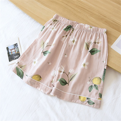 Ljetne ženske kratke hlače za spavanje Pidžame od pamučne gaze Hlače s printom Donji dio za kućnu plažu Ženske tanke široke ležerne dnevne odjeće Odjeća za spavanje