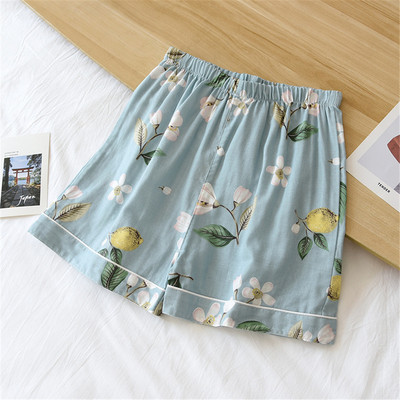 Ljetne ženske kratke hlače za spavanje Pidžame od pamučne gaze Hlače s printom Donji dio za kućnu plažu Ženske tanke široke ležerne dnevne odjeće Odjeća za spavanje