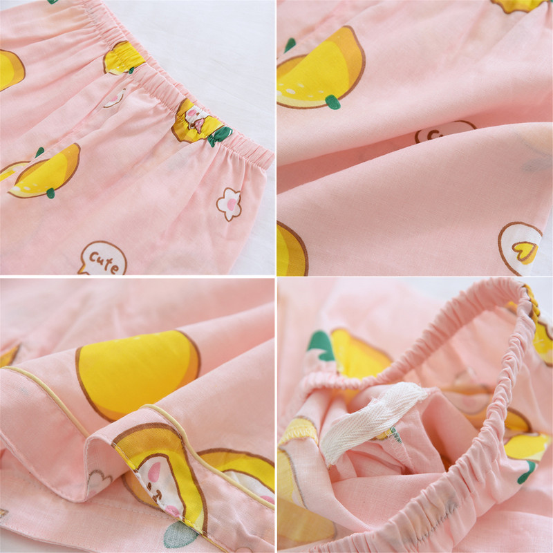 Ljetne ženske kratke hlače za spavanje Pidžame od pamučne gaze Hlače s printom Donji dio za kućnu plažu Ženske tanke široke ležerne dnevne odjeće Odjeća za spavanje