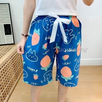 Nyári női alvónadrágok pamut pizsama nadrágok, virágmintás, tengerparti alsók alvó ruházat otthoni nadrágok női társalgó hálóruha
