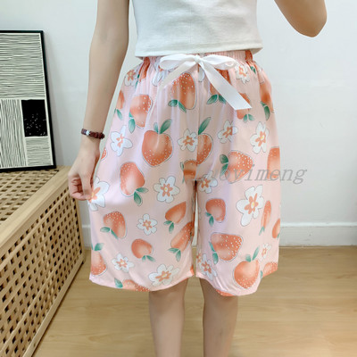 Nyári női alvónadrágok pamut pizsama nadrágok, virágmintás, tengerparti alsók alvó ruházat otthoni nadrágok női társalgó hálóruha