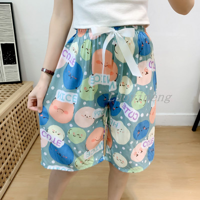 Nyári női alvónadrágok pamut pizsama nadrágok, virágmintás, tengerparti alsók alvó ruházat otthoni nadrágok női társalgó hálóruha