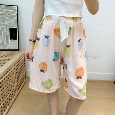 Nyári női alvónadrágok pamut pizsama nadrágok, virágmintás, tengerparti alsók alvó ruházat otthoni nadrágok női társalgó hálóruha