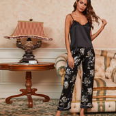 Πιτζάμες Μεταξωτές Σατέν Σετ Πυτζάμες Πυτζάμες Πιτζάμες Στολή Γυναικεία Sleep Two Piece Σετ Γυναικεία Σαλόνια