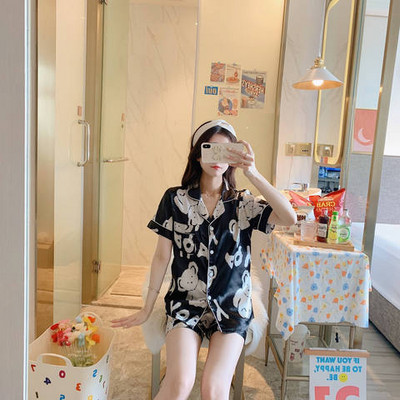 Nove ljetne kratke hlače s kratkim rukavima s printom, salonke, dizajnerske pidžame, svilene pidžame, komplet pidžama od satena, noćne haljine vrhunske kvalitete