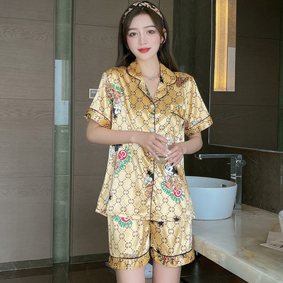 Nove ljetne kratke hlače s kratkim rukavima s printom, salonke, dizajnerske pidžame, svilene pidžame, komplet pidžama od satena, noćne haljine vrhunske kvalitete