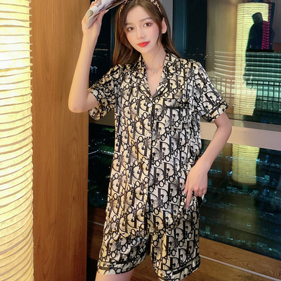 Nove ljetne kratke hlače s kratkim rukavima s printom, salonke, dizajnerske pidžame, svilene pidžame, komplet pidžama od satena, noćne haljine vrhunske kvalitete