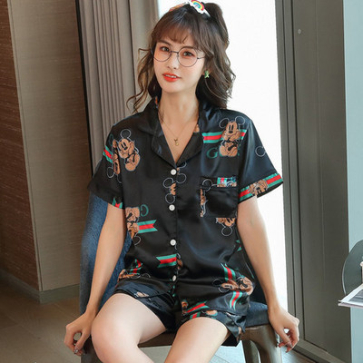 Nove ljetne kratke hlače s kratkim rukavima s printom, salonke, dizajnerske pidžame, svilene pidžame, komplet pidžama od satena, noćne haljine vrhunske kvalitete