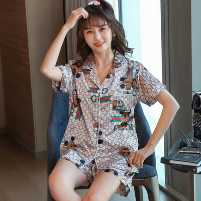Nove ljetne kratke hlače s kratkim rukavima s printom, salonke, dizajnerske pidžame, svilene pidžame, komplet pidžama od satena, noćne haljine vrhunske kvalitete