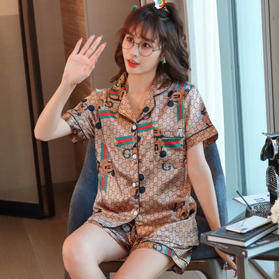 Nove ljetne kratke hlače s kratkim rukavima s printom, salonke, dizajnerske pidžame, svilene pidžame, komplet pidžama od satena, noćne haljine vrhunske kvalitete