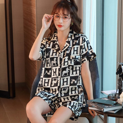 Nove ljetne kratke hlače s kratkim rukavima s printom, salonke, dizajnerske pidžame, svilene pidžame, komplet pidžama od satena, noćne haljine vrhunske kvalitete