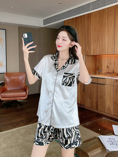 Nove ljetne kratke hlače s kratkim rukavima s printom, salonke, dizajnerske pidžame, svilene pidžame, komplet pidžama od satena, noćne haljine vrhunske kvalitete