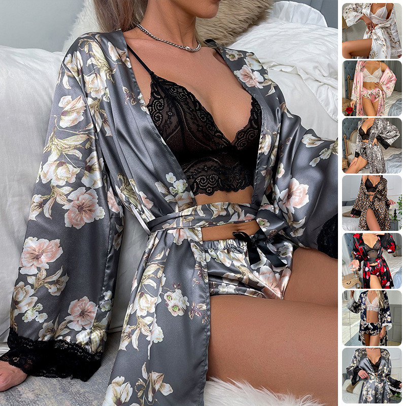 Sexy Sieviešu zīda pidžamas V veida kakla mežģīņu apakšveļa īsi komplekti satīna pidžamas sieviešu atpūtas apģērbs naktsveļa nakts guļamveļa pidžamas uzvalks